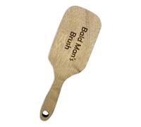 Bald Comb - Wooden Toothless Hairless Prank Brush, No Teeth Combing Gag Prop for Daily Grooming, Travel, Home, Shower, Office, Barber Shop, Stylists, Friends and Father Gift Fun