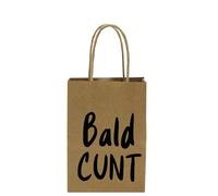 Bald Cunt Funny/Novelty Strong Brown Paper Printed Gift Bag, Humourous Gift Wrap/Bags
