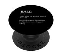 Bald Definition - Funny Sarcastic Baldness Explanation PopSockets Adhesive PopGrip