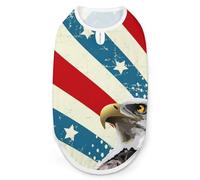 Bald E-agles U.S.A Flag Fashion Dog Shirt Clothes Breathable Sleeveless Pet Tank Top for Small Medium Large Pets
