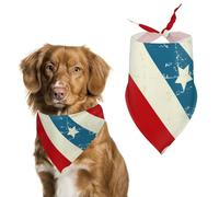 Bald E-agles U.S.A Flag Funny Dog Bandanas Adjustable Pet Neckerchief Summer Triangle Scarf for Small Medium Large Pets