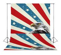 Bald E-agles U.S.A Flag Funny Photography Backdrop Background Washable Photo Studio Backdrops for Party Video Shooting