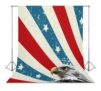 Bald E-agles U.S.A Flag Funny Photography Backdrop Background Washable Photo Studio Backdrops for Party Video Shooting