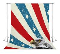 Bald E-agles U.S.A Flag Funny Photography Backdrop Background Washable Photo Studio Backdrops for Party Video Shooting