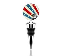 Bald E-agles U.S.A Flag Reusable Bottle Stoppers Printed Saver Sealer Wine Corks for Champagne Prosecco Beer Spirits Collection