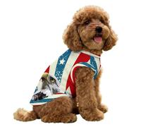 Bald E-agles U.S.A Flag Summer Dog Cooling Vest T-Shirt Ice Silk Breathable Pet Clothes Soft Sleeveless Tank Top