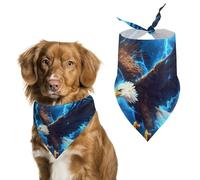 Bald Ea-gle Bird Usa Thundering Dog Bandana Adjustable Pet Scarf Bib Cute Triangle Handkerchief for Dogs Cats Gifts
