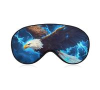 Bald Ea-gle Bird USA Thundering Sleep Mask Lightweight Blindfold Eye Mask with Adjustable Strap for Men Women