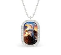 Bald Ea-gles in The Morning Custom Photo Necklace Personalized Picture Pendant Memory Jewelry for Women