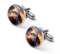 Bald Ea-gles in The Morning Cute Shirt Cufflinks for Men Long Sleeve Suit Metal Cuff Links Jewelry Accessories