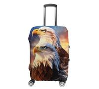 Bald Ea-gles in The Morning Funny Luggage Cover for Suitcases Protector Washable Travel Baggage Covers Fit 19-32 Inch