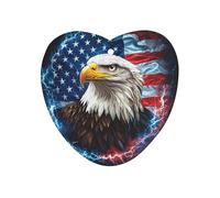 Bald Ea-gles Thunder U.S. Flag Cute Car Air Fresheners Long Lasting Scent Car Mirror Hanging Scented Cards Tablets Love form