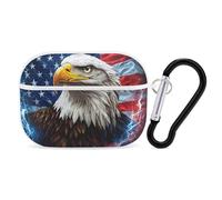 Bald Ea-gles Thunder U.S. Flag Printed Bluetooth Earbuds Case Colorful Wireless Headphones Covers Compatible With AirPods Pro 2