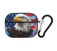 Bald Ea-gles Thunder U.S. Flag Printed Bluetooth Earbuds Case Colorful Wireless Headphones Covers Compatible With AirPods Pro 2