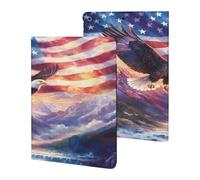 Bald Ea-gles U.S. Flag Printed Tablet Cases Compatible with iPad Series Slim Trifold Stand Protective Cover