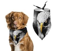 Bald Ea-gles Under Moonlight Dog Bandana Puppy Cat Scarfs Bibs Washable Triangle Kerchief Pet Gifts