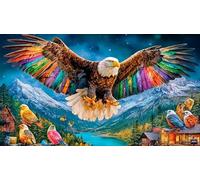 Bald-Eagle 1000 Piece Jigsaw Puzzle for Adults - Recycled Cardboard Decoration 38x52cm/1000pcs