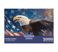 Bald Eagle 1000 Piece Jigsaw Puzzle Paper for Adults Freedom Theme Relaxation Home Decor Focus Game 38x26cm/1000pcs