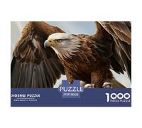 Bald Eagle 1000 Piece Jigsaw Puzzle Paper for Adults Soaring Wings Relaxing Focus Family Time Gift Home Decor 38x26cm/1000pcs