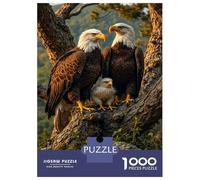 Bald Eagle 1000 Piece Puzzle Forest Nest for Relaxation Brain Training Retirement Gift Housewarming Gift for Advanced Puzzlers 70x50cm/1000pcs