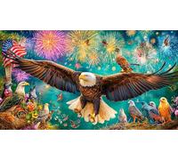 Bald Eagle 1000 Pieces Recycled Paper Jigsaw - Family Activity & Fun Present Great Gift Idea for Adults 38x52/1000pcs