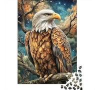 Bald Eagle Adults Fun 1000 Pieces Wooden Jigsaw Puzzles Stress Relief Education Game Home Decoration Toy Intellectual Game Relaxation And Intelligence 1000pcs (75x50cm)