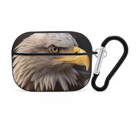 Bald Eagle AirPod Pro Case, Anti Scratch Hard PC Cover with Keychain, AirPod Pro 2nd/1st Case Accessories for Women Men, Black-Style