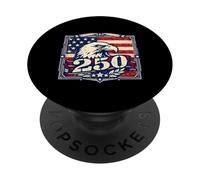 Bald Eagle American Flag 250 USA Patriot Vintage Distressed PopSockets Adhesive PopGrip