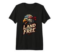Bald Eagle American Flag Bandana Headwrap Design Premium T-Shirt