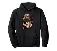 Bald Eagle American Flag Bandana Headwrap Design Pullover Hoodie