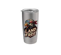 Bald Eagle American Flag Bandana Headwrap Design Stainless Steel Insulated Tumbler