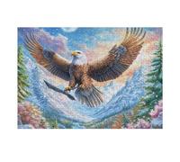 Bald Eagle And Weapon by Starry River 300 Piece Jigsaw Puzzle for Adults Lunch Break Activity Quick Escape No Duplicate Pieces for Busy Professionals 300 PCS