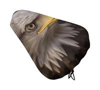 Bald Eagle Bike Seat Cover Waterproof Oxford Fabric, Universal Adjustable Bicycle Saddle Cover with Drawstring Easy Install Protective Rain Dust Covers for Women Men