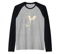 Bald Eagle Bird Flying Vintage Distressed Wildlife Raglan Baseball Tee