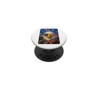 Bald Eagle Bird Wearing USA Flag Glasses American Art PopSockets Adhesive PopGrip