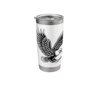 Bald Eagle Bird Wings Spread Flying Stainless Steel Insulated Tumbler