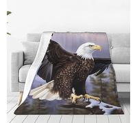 Bald Eagle Blanket Ultra-Soft Micro Fleece Throw Blanket Warm Air Conditioner Blanket Lightweight Flannel Blankets for Bed Couch Living Room 40"x30"