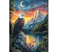 Bald Eagle by Mountain Lake 1000 Piece Pack DIY Jigsaw Puzzle Collectors Cognitive Development Educational Decorative Puzzle Gifts for Adults Premium Cardboard 1000 PCS