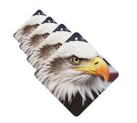 Bald eagle Car Air Freshener Cards for Women Men 4 Pack Cute Car Accessories Long Lasting Scent Car Diffuser Hanging Auto Aromatherapy Tablets Car Fresheners Gifts