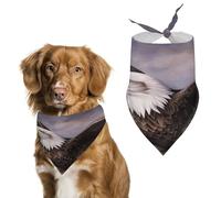 Bald Eagle Dog Bandanas Adjustable Large Pet Washable Scarves Cat Dogs Kerchief Triangle Bibs Scarf Daily Handkerchief Pet Bibs Holiday Bandana for Small Medium Large Dogs