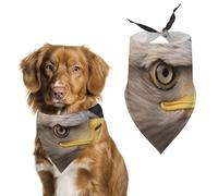 Bald Eagle Dog Bandanas for Feeding Grooming, Triangle Pet Bibs for Cats & Dogs Washable Fashion Pets Scarf for Party Travel 27.6 X 11.8 Inch