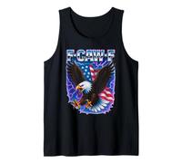 Bald Eagle F-Caw-F Funny 4th of July Adult Humor Tank Top