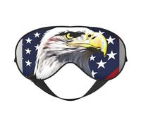 Bald Eagle Flag Print Comfortable Eye Mask Full Coverage Lightweight Men Women Outdoor Travel Relaxation