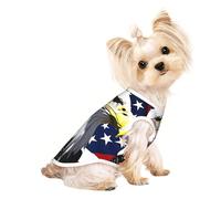 Bald Eagle Flag Print Dog Shirt Summer Pet T-Shirts Stretchy Cats Dogs Tee Shirt Sleeveless Tank Top Dog Vest
