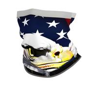 Bald Eagle Flag Print Headband Neck Gaiter Head Wrap Headwear
