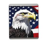 Bald Eagle Flag Print Small Desk Pad,Rubber Base with Precision Stitched Edges,Perfect for Office,Gaming