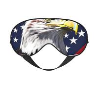 Bald Eagle Flag Print Stylish Sleep Eye Mask Lightweight Adjustable Strap Men Women Travel Nap Night