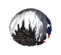 Bald Eagle Flag Shower Caps, Waterproof Bath Caps Reusable Shower Caps Band Bath Hair Hat For Women Ladies