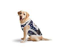 Bald Eagle Flag Soft Cotton T-Shirt Vest for Large Dogs, Print Pet Clothes Breathable Pet Pullover Tee Sleeveless Sweatshirt (3xl-5xl)