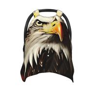 Bald Eagle Flag Veterans Baby Car Seat Canopy Cover, Multi Use Breathable Nursing Breastfeeding Covers for Mom Soft Stroller Sun Shade Newborn Shower Gift